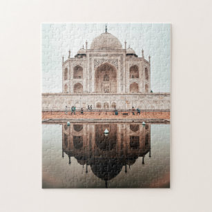 Taj Mahal Reflection India Architecture Puzzle