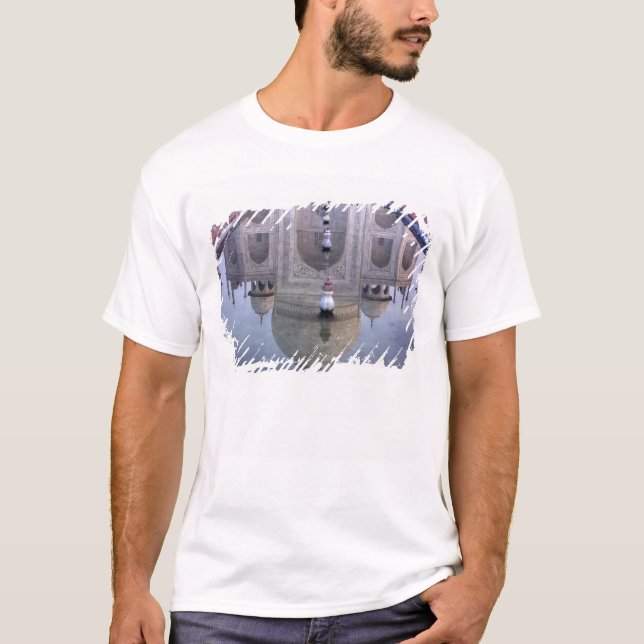 Taj Mahal Reflexion, Agra, Uttar Pradesh, T-Shirt (Vorderseite)