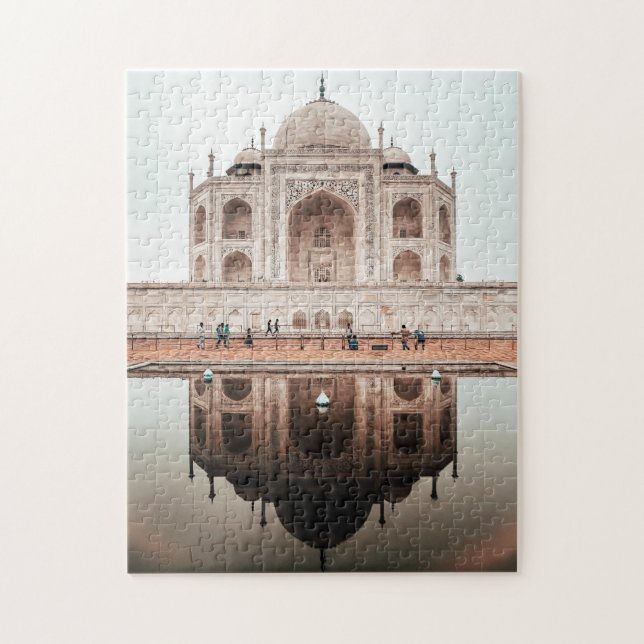 Taj Mahal Reflexion Indien Architektur Puzzle (Vertikal)