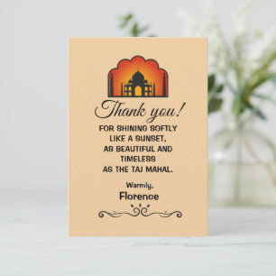 Taj Mahal Schöne Botschaft Dankeskarte