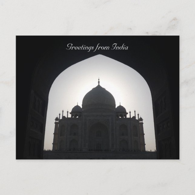 taj mahal shadow postkarte (Vorderseite)