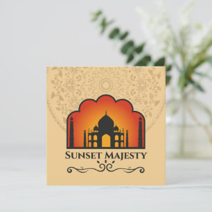 Taj Mahal Silhouette bei Sonnenuntergang
