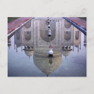 Taj Mahal Spiegelung, Agra, Uttar Pradesh, Postkarte