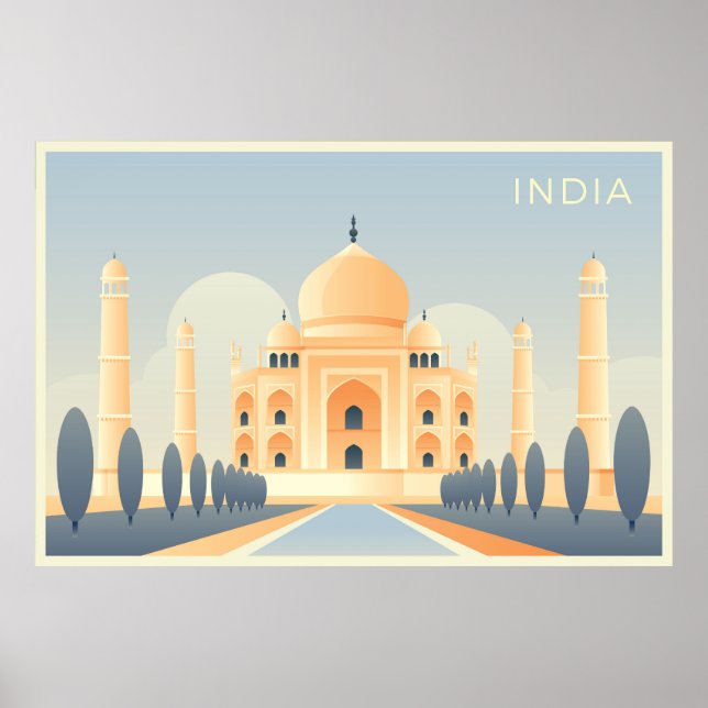Taj Mahal travel Poster (Vorne)