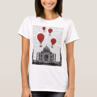 Taj Mahal und Red Hot Air Balloons
