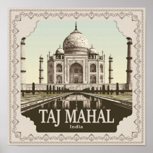 Taj Mahal Vintage Poster
