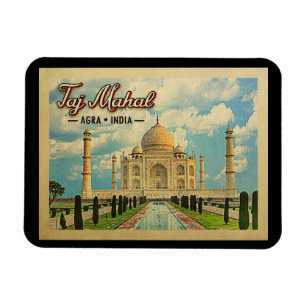 Taj Mahal Vintage Reise Indien Magnet