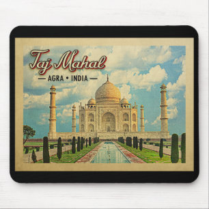 Taj Mahal Vintage Reise Indien Mousepad