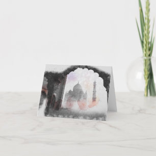 Taj Mahal Vintage Travel Postcard - Classic India Dankeskarte