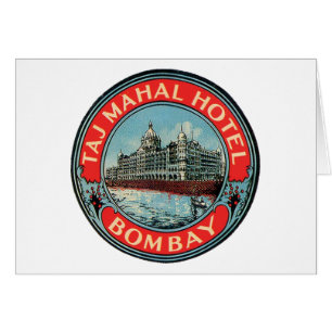 Taj Mahal, Vintages Gepäcksiegel von Bombay