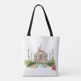 Taj Mahal Watercolor Art Printing Ikonische indisc