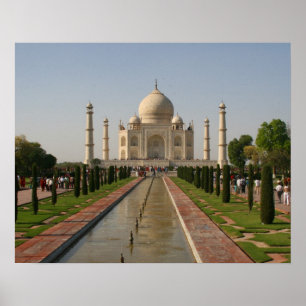 taj mahal white poster