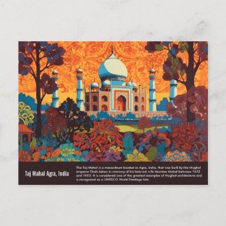 Tajmahal-Malerei Postkarte