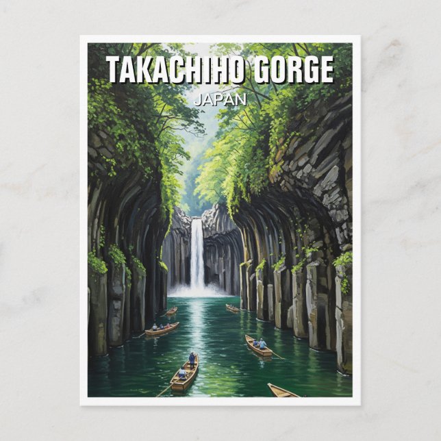 Takachiho Gorge Japan Travel Postkarte (Vorderseite)