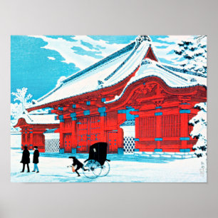 Takahashi - Das rote Tor Hongos in Snow Poster