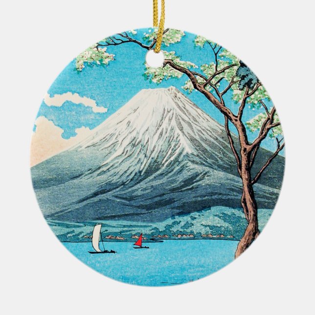 Takahashi - Fuji vom See Yamanaka Keramik Ornament (Vorne)