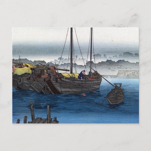 Takahashi Shōtei Shinagawa Postkarte (Vorderseite)