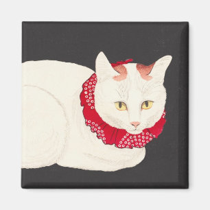 takahashi shotei tama nekko cat portrait ukiyo-e magnet