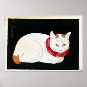 Takahashi Shōtei White Cat Poster