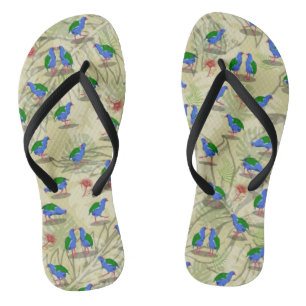 Takahe NZ Vogelmuster Flip Flops