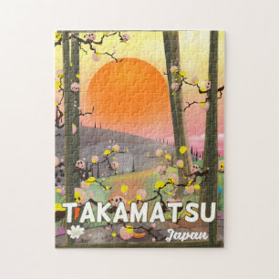 Takamatsu Japan Reiseplakat Puzzle