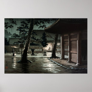 Takanawa Sengakuji Temple von Tsuchiya Koitsu Poster