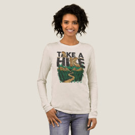 Take a Hike – Funny Hiking Quote with Boot Tri-Blend Shirt