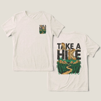 Take a Hike – Funny Hiking Quote with Boot Tri-Blend Shirt