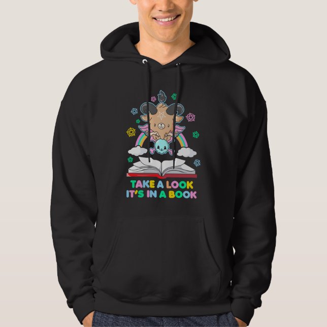 Take A Look Its In A book   Pastel Goth Satanic Hoodie (Vorderseite)