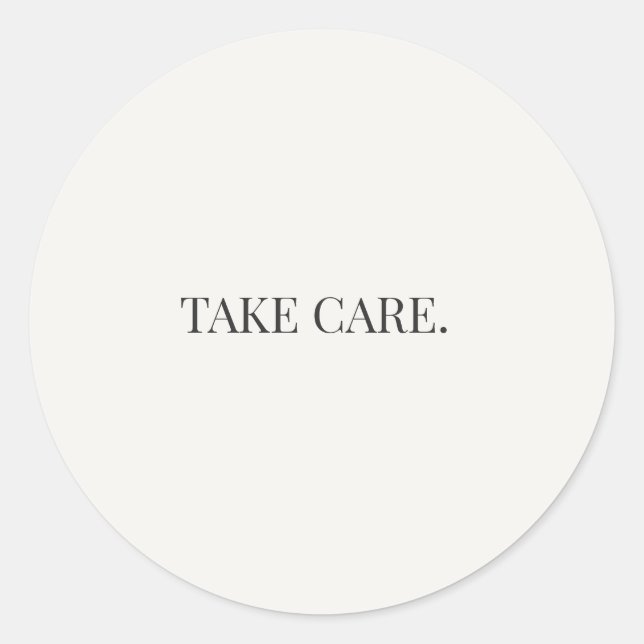 Take Care Rundsticker – Everyday Support Serie Runder Aufkleber (Vorderseite)