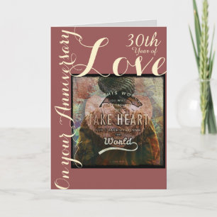 Take Heart 30th anniversary  card Karte