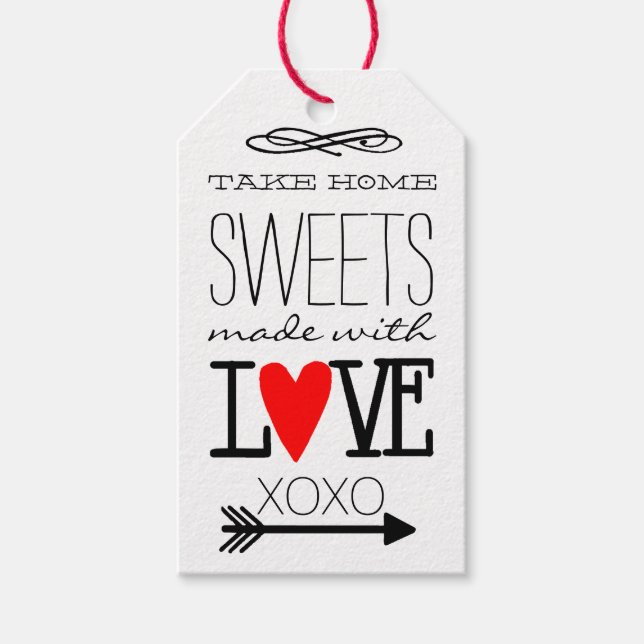 Take Home Sweets Country Wedding Guest Favor Geschenkanhänger (Vorderseite)