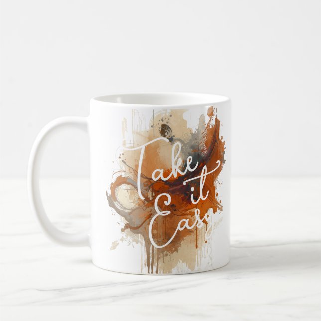"Take It Easy" Abstract Art Kaffeetasse (Links)