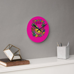 Take It Easy – Chillige Bananen-Vibes Runde Wanduhr