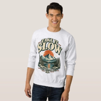 Take It Slow Vintage-Berg-Sonnenuntergangs-Sweatsh Sweatshirt