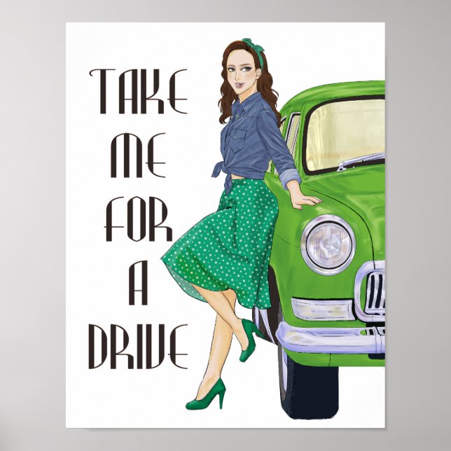 Take Me for a Drive Poster (Vorne)