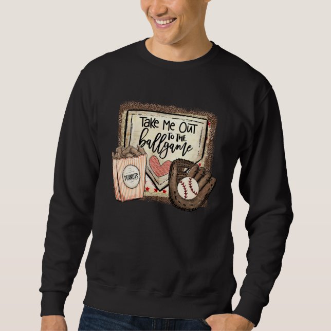 Take Me Out To The Ball Game Baseball Softball Leo Sweatshirt (Vorderseite)
