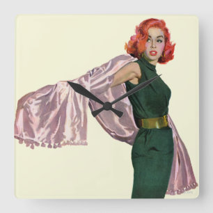 Take Me to Hollywood Quadratische Wanduhr