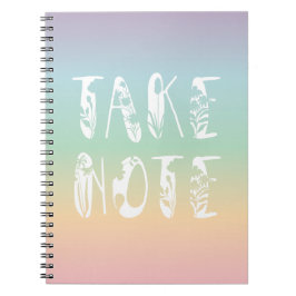 "Take Note" Pastel Rainbow Notizblock