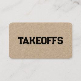 "Take-offs Kraft Business Card" Visitenkarte