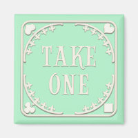 "Take One" Wonderland Tee Party Einladung Grün