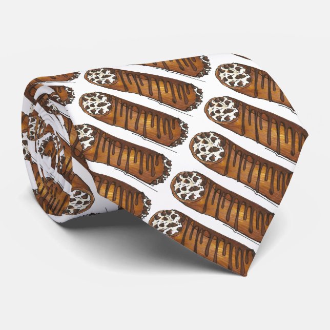 Take the Cannoli Italian Food Chocolate Chip Krawatte (Gerollt)