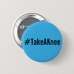 #TakeAKnee, mutiger schwarzer Text auf hellem Button
