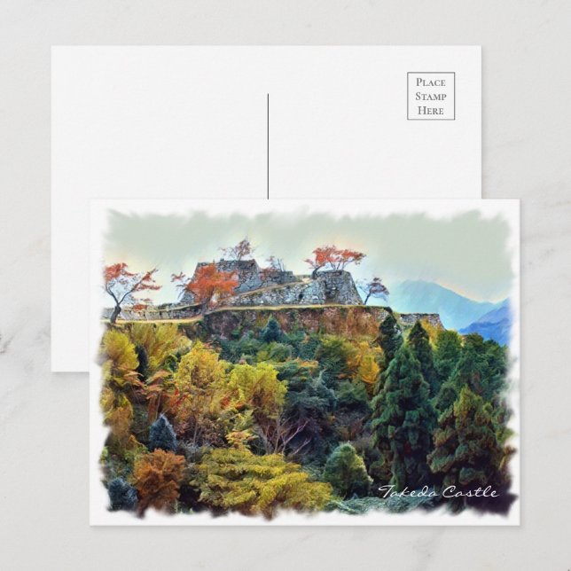 Takeda Castle ポストカード Postkarte (Vorne/Hinten)