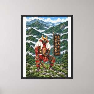Takeda Shingen Deep Green 16x20 1,25 Zoll schwarze Leinwanddruck