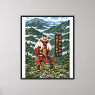 Takeda Shingen Deep Green 20x24 0,75 Zoll schwarze Leinwanddruck