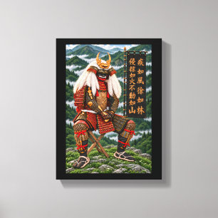 Takeda Shingen Deep Green Mountains 9x12 Leinwanddruck