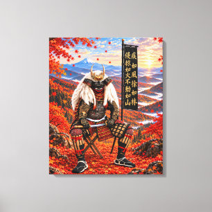 Takeda Shingen Samurai-Rüstung Herbst 20x24 Leinwa Leinwanddruck