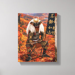 Takeda Shingen Samurai-Rüstung Herbst 8x10 Leinwanddruck