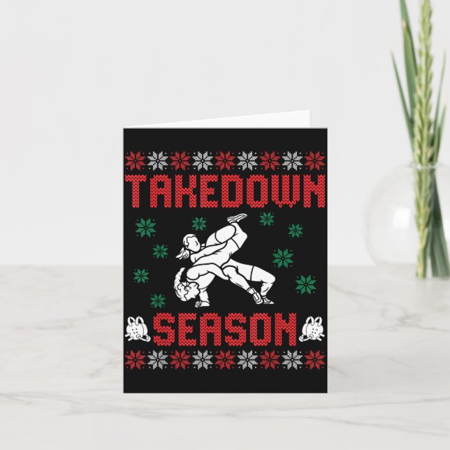Takedown-Saison Mädchen Wrestling hässlicher Pullo Karte (Vorderseite)